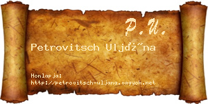 Petrovitsch Uljána névjegykártya